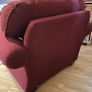 Comfortable burgundy/wine armchair Image 3