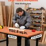 Heavy Duty Adjustable Workbench 680 kg Capacity Oak Wood Top Workbench with 67-102 cm Height Adjustment Image 6