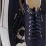 Hugo Boss Navy Blue Canvas Trainers Image 3
