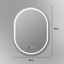 LED Bathroom Mirror Antifog Demister Clock 60x80cm Image 8