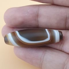 Vintage Yemeni Suliemani Natural Eye Agate Bead Amulet