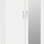 Nevada Mirrored 2 Door 1 Drawer Wardrobe Image 2