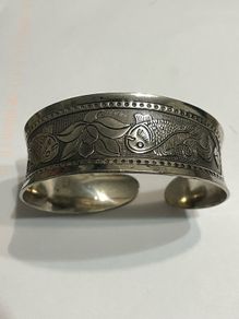 cuff Bangle silver tone