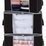 Large Capacity Clothes Storage Bag Organizer with Reinforced Handle Thick Fabric for Comforters, Blankets, Bedding, Foldable with Sturdy Zipper, Clear Window, 3 Pack (MULTIPLE COLOURS AVAILABLE) Image 2