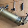 This is an antique  Dr. Eguisier brass irrigator, a medical instrument patented in 1843. Image 3