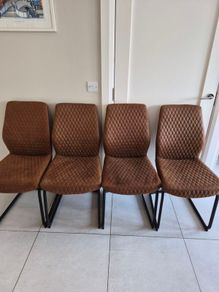 4 Tan Dining Chairs
