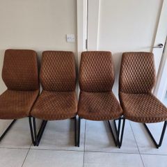 4 Tan Dining Chairs