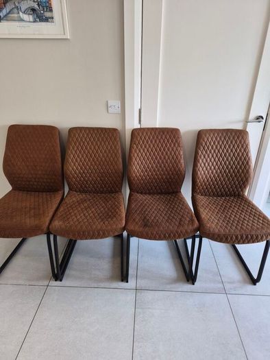 4 Tan Dining Chairs