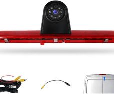 Brake Light Reverse Camera for Ford Transit 2014-2018 with IR Night Vision IP67 Waterproof Rear View Camera Wide Viewing Angle Lens Parking Camera High Mount + 10m Cable