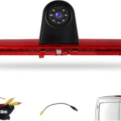 Brake Light Reverse Camera for Ford Transit 2014-2018 with IR Night Vision IP67 Waterproof Rear View Camera Wide Viewing Angle Lens Parking Camera High Mount + 10m Cable