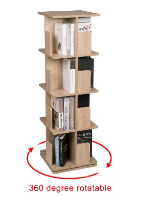 BRAND NEW Revolving bookcase 360-degree Rotating Solid Wood Bookshelf Children's Picture Book Shelf Floor Corner Shelf