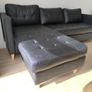 Perfect condition like new sofa couch black leather but faux leather lshaped l-shaped Jysk Sofa FALSLEV chaise longue Image 6