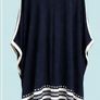 Jasper Conran Navy & White Linen Blend Cape Image 3