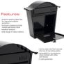 Powder Coated Galvanised Steel Classic Post Box Multiple Colours Available (free Postage) Image 3