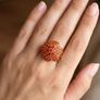 Silver D'joy 1.88 Ct Floral Opal Ring in 18K Yellow Gold Vermeil Image 3