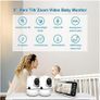 5 inch Video Baby Monitor with Two Camera and Audio, Night Vision, 4X Zoom, 1000ft Range 2-Way Audio Temperature Sensor Lullaby Image 2