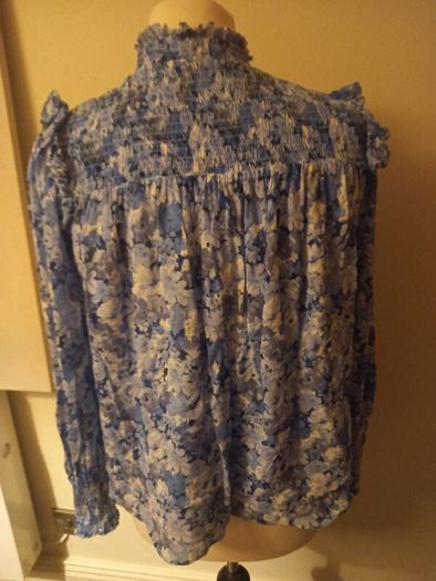 & Other Stories Smocked Blouse 36 uk 8 10