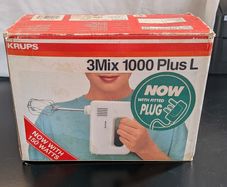 Vintage Krups 3Mix 1000 Plus Hand Mixer 662-70 Boxed Vintage Attachments