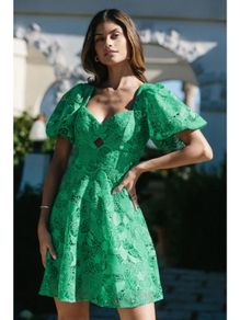 Lipsy Green Lace Mini Dress UK12 EU40 New with tags