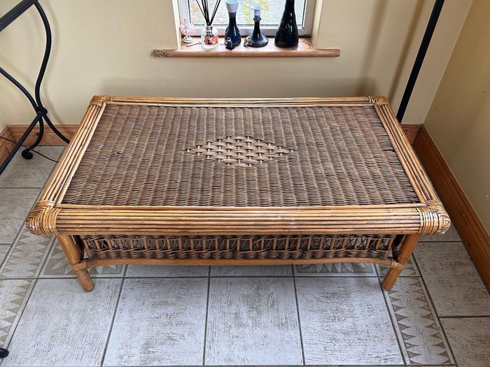 Wicker coffee table