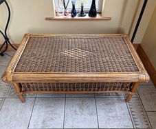 Wicker coffee table