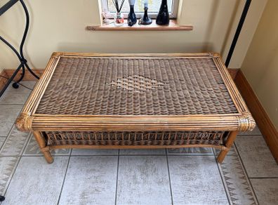 Wicker coffee table