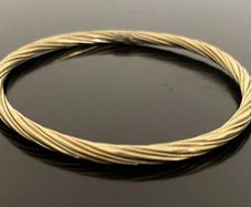 9ct gold cable bangles