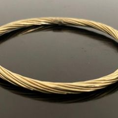 9ct gold cable bangles