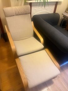 Ikea Chair with foot stool