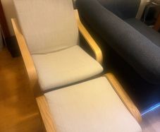 Ikea Chair with foot stool