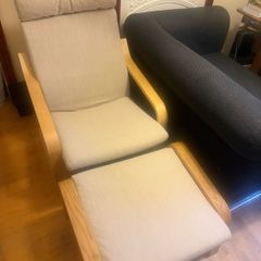 Ikea Chair with foot stool