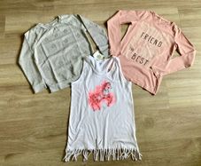 3 girls tops, 11-12y