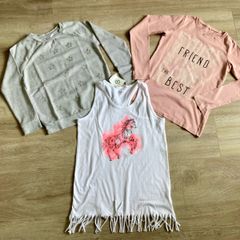 3 girls tops, 11-12y