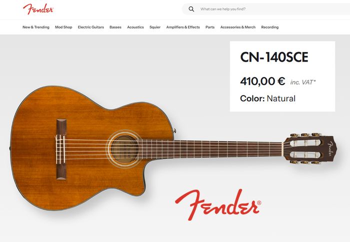 Fender CN-140SCE Slim Nylon Electro Acoustic Guitar