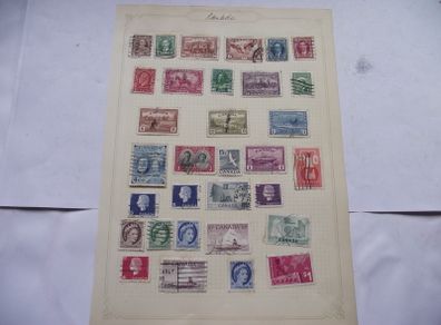 A Collection of Stamps from Canada on loose pages
