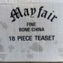 vintage Mayfair Fine Bone China 18pc 6 Trios - Staffordshire England - Original Box Image 3