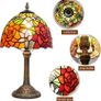 Lamp - Rose Flower Stained Glass Table Lamp 8x8x14 Inches - Rose Flower Style Desk Reading Light - Bedroom & Living Room Decor Image 5