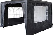 3x3m Garden Steel Tube PE Gazebo With 4 Pieces
