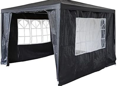 3x3m Garden Steel Tube PE Gazebo With 4 Pieces