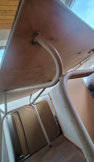 1950s Original Vintage Red Formica Table