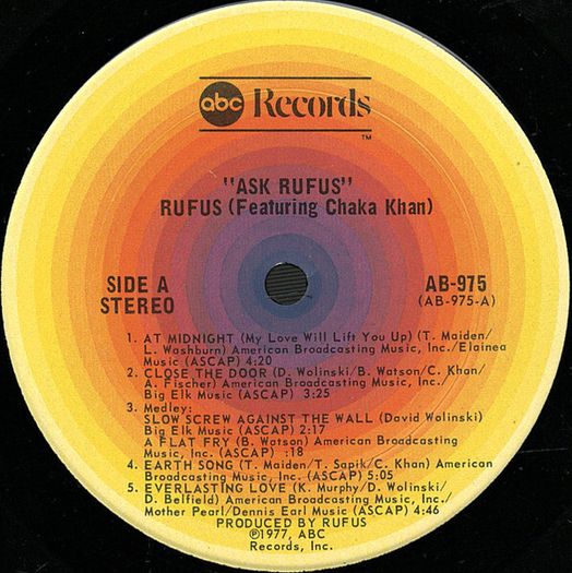 Rufus Featuring Chaka Khan "Ask Rufus" Vinyl LP