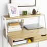 Desk Office Table Work Table with drawer white and natural Image 4