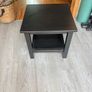Hemnes side table in dark wood finish Image 2