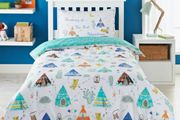 Teepee duvet cover and pillowcase junior size 140 X 100 cm