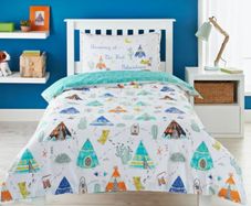 Teepee duvet cover and pillowcase junior size 140 X 100 cm