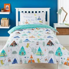 Teepee duvet cover and pillowcase junior size 140 X 100 cm