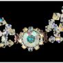 Vintage 1950s Aurora Borealis Choker Necklace Crystal Beads Bridal Necklace Image 2