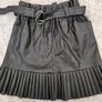 Zara faux leather pleated mini skirt Image 3