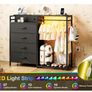 Chest of Drawers Bedroom with Hanging Rail, Built-in LED Lighting and Power Socket Image 7