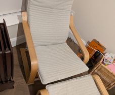 POANG Chair and footstool IKEA